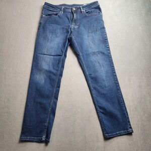 Buffalo David Bitton Jackson Straight Stretch Jeans Mens 34x30 Denim Dark Wash